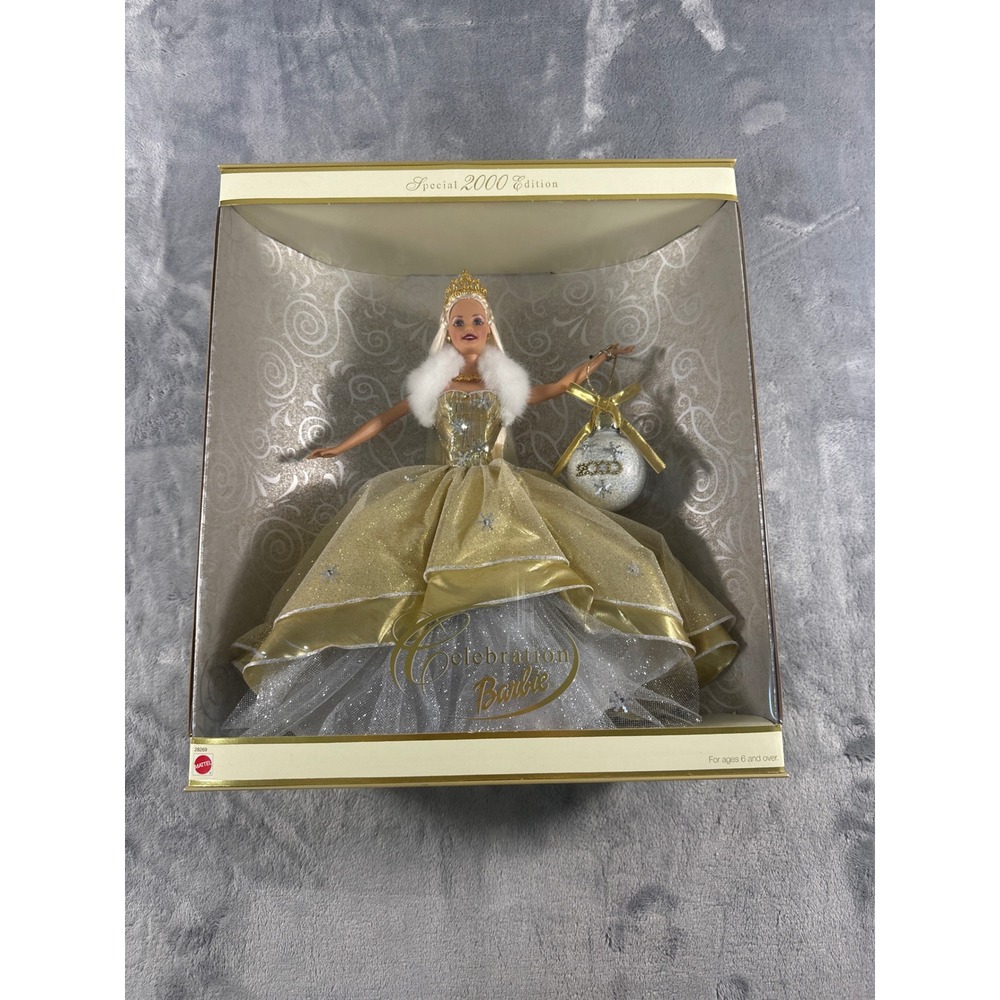 Mattel Special 2000 Edition Celebration Barbie Doll Gold Gown 28269 NIB